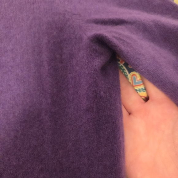 Talbots Purple Cashmere Sweater, Size S - Picture 6 of 7